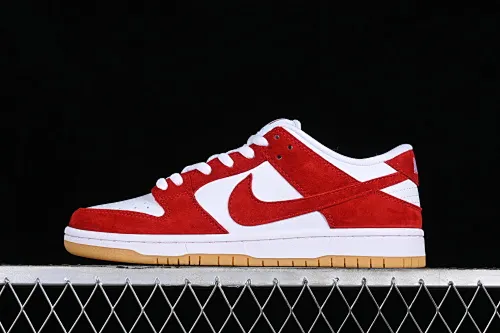 All categories Nk SB Dunk Series Nk SB Dunk Low High-end customized low-top sneakers Nk SB Dunk Low Raw rubber white and red suede Low-top casual sneakers FJ5464-600